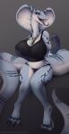  anthro big_breasts breasts clothing female hi_res holding_breast huge_breasts impracticalart open_mouth panties reptile scalie snake solo thick_thighs tongue tongue_out underwear viper wide_hips 