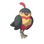  absurdres animal_focus bird commentary english_commentary fakemon full_body highres hyshirey looking_at_viewer no_humans official_style open_mouth original pokemon red_eyes solo standing transparent_background 