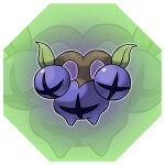  blueberry commentary english_commentary fakemon food fruit full_body green_background hyshirey leaf no_humans official_style original outline pokemon transparent_border white_outline zoom_layer 