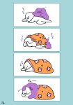  ambiguous_gender bedding blanket bodily_fluids comic crying ditto_(pok&eacute;mon) embrace head_pat hi_res hokekyougu hug human japanese_text mammal nintendo pok&eacute;mon pok&eacute;mon_(species) simple_background smile tears text video_games 