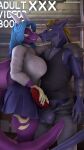  2021 3d_(artwork) absurd_res anthro artist_name balls biceps big_balls big_breasts big_penis blonde_hair blue_hair bottomwear breasts clothed clothing curvy_figure darkflash23 denim denim_clothing detailed_background digital_media_(artwork) dragon duo english_text female fingers genitals grey_body grey_scales hair hand_on_penis hi_res horn jaren_(foxyrexy) jeans male male/female marsha_twilight masturbation multicolored_body multicolored_scales muscular muscular_anthro muscular_male open_bottomwear open_clothing open_pants pants penile penile_masturbation penis purple_body purple_scales scales scalie shirt short_hair skirt smile source_filmmaker spikes spikes_(anatomy) standing tank_top teeth text thick_thighs topwear two_tone_body two_tone_scales voluptuous western_dragon yellow_body yellow_eyes yellow_scales 