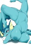  2021 absurd_res anthro anthrofied areola ashraely big_breasts blue_areola blue_body blue_nipples blue_nose blue_sclera blush bodily_fluids breasts butt curvy_figure digital_media_(artwork) eeveelution feet female fin frill_(anatomy) genital_fluids genitals head_crest head_fin head_frill hi_res huge_breasts legs_up looking_at_viewer navel neck_frill nintendo nipples non-mammal_breasts non-mammal_nipples nude open_mouth open_smile pok&eacute;mon pok&eacute;mon_(species) pok&eacute;morph pussy shadow simple_background smile solo tail_fin tail_spines teeth text thick_thighs tongue vaporeon video_games voluptuous white_background white_eyes wide_hips 