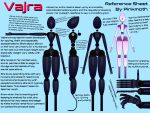  2022 a-pose android assassin black_chassis blender_(software) claws curvy_figure english_text female hi_res hourglass_figure humanoid machine model_sheet pink_chassis pinkmoth red_eyes robot solo spy text vajra 