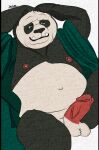  anthro chubby_male dreamworks hi_res kung_fu_panda li_shan_(kung_fu_panda) macho male male/male mammal solo zeltrexarts 