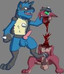  anthro axelshane bodily_fluids cum duo ejaculation genital_fluids gore gremlin_(spiral_knights) headless lucario male male/male masturbation nintendo pok&eacute;mon pok&eacute;mon_(species) rascal_(axelshane) snuff spiral_knights video_games 