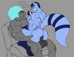 absurd_res alien anal anal_penetration anthro balls biceps big_balls big_muscles big_penis blugloo butt butt_grab canid canine duo fur genitals hair hand_on_butt hi_res impro male male/male male_penetrated male_penetrating male_penetrating_male mammal muscular muscular_anthro muscular_male not_furry pecs penetration penis sex simple_background thesquarestart 