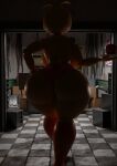  &lt;3 &lt;3_eyes 2022 3d_(artwork) absurd_res animatronic anthro anthrofied areola avian beakless big_breasts bird blush breasts chicken clothing curvaceous curvy_figure digital_media_(artwork) female feversfm five_nights_at_freddy&#039;s five_nights_at_freddy&#039;s_2 galliform gallus_(genus) hi_res looking_at_viewer looking_away machine navel nipples non-mammal_breasts non-mammal_nipples nude panties phasianid piercing rear_view robot scottgames sharp_teeth solo source_filmmaker teeth thick_thighs toy_chica_(fnaf) underwear video_games voluptuous white_eyes wide_hips yellow_body 