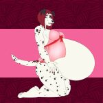  anthro canid canine canis colored_nails dalmatian domestic_dog female hair hi_res mammal nails pregnant sammie_(spyingredfox) solo sweetvixsin 