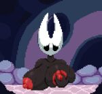  anthro areola arthropod big_breasts black_body breast_grab breasts female hand_on_breast hollow_knight hornet_(hollow_knight) hot_spring huge_breasts insect nipple_fetish nipple_pinch nipple_play nipples non-mammal_breasts partially_submerged pinch red_nipples solo spinneborg team_cherry video_games water 