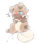  bodily_fluids female genital_fluids hi_res nintendo peeing pok&eacute;mon pok&eacute;mon_(species) rockruff solo urine video_games wolfwithwing 