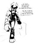  android animatronic anthro black_and_white buckteeth cheek_tuft clothed clothing crowbar dialogue digital_drawing_(artwork) digital_media_(artwork) english_text eyelashes facial_tuft gloves hair handwear happy_chatty hi_res high_contrast looking_at_viewer machine male melee_weapon monochrome monotone_background robot shadow simple_background sketch solo talking_to_viewer teeth text the-hydroxian tools tuft walking weapon white_background wide_eyed 