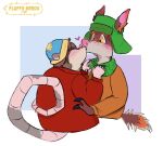  absurd_res blush cervid clothing comedy_central eric_theodore_cartman fluffybardo hi_res kissing kyle_broflovski kyman mammal murid murine rat rodent south_park tail 