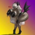  absurd_res anthro big_breasts big_butt breasts butt chiropteran female hi_res mammal piercing rashchaos tagme thick_tights 