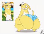  almost_naked_animals animated anthro big_butt breathotter_(artist) butt canid canine canis clothed clothing domestic_dog howie_(almost_naked_animals) male mammal twerking underwear 