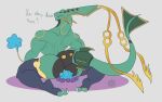  anthro anthrofied blue_body butt daikuhiroshiama duo facesitting green_body hi_res male male/male mega_evolution mega_rayquaza muscular muscular_anthro muscular_male nintendo pok&eacute;mon pok&eacute;mon_(species) simipour sirocco_(daikuhiroshiama) video_games 