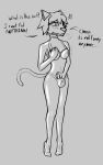  anthro avery_robinson chastity_bra chastity_bulge chastity_device clothing domestic_cat felid feline felis frustrated girly hi_res high_heels lock_bulge lock_symbol male mammal orgasm_denial rubber rubber_clothing rubber_suit sensory_deprivation the-j-man 
