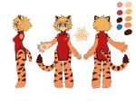  2018 4_toes 5_fingers :3 accessory ankle_tuft anthro arm_tuft asian_clothing barefoot black_nose blonde_hair blue_eyes breasts brown_body brown_ears brown_fur brown_stripes brown_tail cheek_tuft chinese_clothing chinese_dress claws closed_smile clothing color_swatch countershade_face countershade_feet countershade_hands countershading digital_media_(artwork) dipstick_tail dress east_asian_clothing eyebrow_through_hair eyebrows facial_markings facial_tuft feet felid female finger_claws fingers floral_print full-length_portrait fuo_(hanadaiteol) fur furgonomics hair hair_accessory hairclip hanadaiteol head_markings hip_tuft kemono leg_tuft looking_at_viewer mammal markings medium_breasts model_sheet monotone_hair mouth_closed multicolored_body multicolored_ears multicolored_fur multiple_angles orange_body orange_fur orange_tail pantherine portrait pupils red_clothing red_dress short_hair shoulder_tuft side_slit simple_background sleeveless sleeveless_dress slit_pupils smile smiling_at_viewer solo standing striped_arms striped_body striped_face striped_fur striped_legs striped_markings striped_tail stripes tail_markings tan_body tan_claws tan_countershading tan_ears tan_fur tan_inner_ear thick_eyebrows tiger toes translucent translucent_hair tuft two_tone_ears two_tone_tail white_background wrist_tuft 