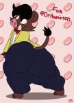  animated anthro big_butt breathotter_(artist) butt clothed clothing hair hi_res looking_back male mammal solo suid suina sus_(pig) twerking wild_boar 