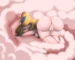  anthro big_butt biped breasts butt cloud detailed_background eyes_closed female fluffolio genitals hi_res jirachi legendary_pok&eacute;mon lying nintendo on_front pok&eacute;mon pok&eacute;mon_(species) pussy rear_view sleeping solo video_games 