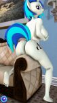  3d_(artwork) absurd_res anthro breasts cutie_mark digital_media_(artwork) equid equine female friendship_is_magic furniture hi_res holding_breast horn looking_back mammal my_little_pony nude picture_in_picture pootanger_sfm raised_tail side_boob sofa solo source_filmmaker unicorn vinyl_scratch_(mlp) 