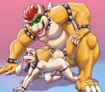  abdominal_bulge accessory all_fours anal anthro balls big_penis bowser cock_ring duo flit foreskin genitals huge_penis jewelry male male/male mario_bros nintendo penis penis_accessory penis_jewelry size_difference video_games 