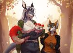  anthro aunt aunt_and_niece baby bedding blanket bottomwear canid canine canis child clothing daughter denim denim_clothing falling_leaves female friend friends group hi_res hoodie jacket jeans kangaroo kyra_(greyshores) leaf legend_of_ahya macropod mammal marsupial mother mother_and_child mother_and_daughter murana_wolford_(darkflame-wolf) niece pants parent parent_and_child plant shocked shocked_expression shocked_face size_difference surprise surprised_expression swaddling sweater tail_mouth tavyapl taylor_renee_wolford_(darkflamewolf) topwear tree unusual_anatomy unusual_tail wolf young 