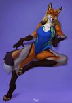  anthro canid canine clothed clothing digital_media_(artwork) female fox hi_res maaia mammal swimwear 