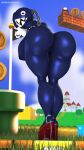  2021 absurd_res anthro areola artist_name bedroom_eyes bent_over big_areola big_breasts big_butt blue_body blue_skin breasts butt chain_chomp coin curvy_figure darkflash23 detailed_background digital_media_(artwork) female fingers fungus genitals hi_res high_heels huge_breasts huge_butt looking_at_viewer looking_back mario_bros mushroom narrowed_eyes nintendo nipples nude outside pussy rear_view seductive sharp_teeth simple_eyes solo standing teeth thick_thighs video_games voluptuous wide_hips 