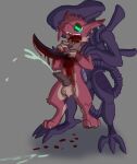  alien alien_(franchise) anthro axelshane blood bodily_fluids duo ejaculation gore gremlin_(spiral_knights) male male/male rascal_(axelshane) snuff spiral_knights xenomorph 