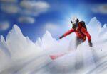  anthro black-buck_(artist) black-buck_(character) hi_res hill male mountain ski skiing snow solo sport sun winter 