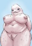  absurd_res animal_humanoid anthro beluga big_breasts breasts cetacean chubby_female delphinoid female genitals goofyart hi_res humanoid larger_female mammal marine marine_humanoid mature_anthro mature_female monodontid nipples nude overweight overweight_anthro overweight_female pussy size_difference slightly_chubby toothed_whale 