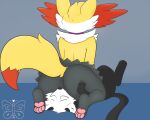  anus big_butt braixen butt butt_grab collar cunnilingus eyes_closed facesitting fae_amnin_(temiest) felid feline fellatio female female/female feral hand_on_butt hi_res licking mammal nintendo oral pawpads paws penile pok&eacute;mon pok&eacute;mon_(species) sex story story_in_description temiest tongue tongue_out vaginal video_games 