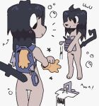  anthro backpack bubble canid canine canis chibi cleaning cleaning_rag cleaning_tool clothing deceased_bunny_(artist) dish dishes domestic_dog emoticon female gloved_hands gloves handwear holding_object mammal pipe rag sink sinkdog soap soap_bubbles solo spray_bottle water 