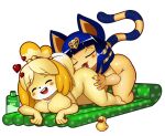  &lt;3 alpha_channel animal_crossing ankha_(animal_crossing) anthro big_breasts breast_squish breasts canid canine canis chacrawarrior domestic_cat domestic_dog duo eyes_closed felid feline felis female female/female hi_res isabelle_(animal_crossing) licking licking_another mammal nintendo nude open_mouth open_smile simple_background smile squish tongue tongue_out transparent_background video_games 
