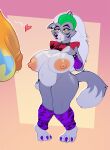  &lt;3 2022 anthro balls bodily_fluids breasts canid canine canis cum cum_inflation cum_inside digital_media_(artwork) duo ear_piercing female five_nights_at_freddy&#039;s five_nights_at_freddy&#039;s:_security_breach genital_fluids genitals glamrock_freddy_(fnaf) green_hair hair hi_res inflation male male/female mammal nipples nude penis piercing roxanne_wolf_(fnaf) scottgames simple_background sjevi thick_thighs ursid video_games wide_hips wolf 