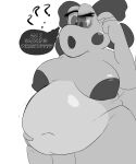  2022 5:6 absurd_res accessory areola belly belly_overhang big_areola big_belly big_breasts birdo bow_(feature) bow_accessory bow_ribbon breasts centered_hair_bow english_text gynomorph hair_accessory hair_bow hair_ribbon hand_on_belly hand_on_own_belly hi_res intersex mario_bros mcerror monochrome navel nintendo nude overweight overweight_gynomorph overweight_intersex question_mark ribbons simple_background siphon_(anatomy) sketch text thought_bubble weight_conscious weight_gain white_background 