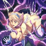  all_fours anal bb blush breasts breath_of_fire censored covering cum ichijiku large_breasts sex tentacle 