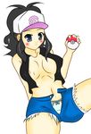  blush breasts cleavage nipples panties pokemon pokemon_(game) pokemon_bw smile touko_(pokemon) underwear white_(pokemon) 
