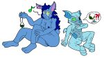  alpha_channel animate_inanimate anthro blue_body blue_fur blue_hair breasts buckteeth button_eyes duo durri ear_piercing eye_patch eyewear female female/female fuma_(lendri_mujina) fur genitals glasses green_eyes green_sclera hair hi_res lagomorph lendri_mujina leporid living_plushie mammal musical_note navel nipples notched_ear nude pendant piercing plushie pussy rabbit raggedy_(character) rodent simple_background sitting speech_bubble spots stitch_(sewing) teeth transparent_background yellow_eyes 