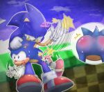  anus blush bodily_fluids butt classic_sonic classic_sonic_(universe) crying duo eulipotyphlan hedgehog male male/male mammal onechan outside sega sonic_the_hedgehog sonic_the_hedgehog_(series) spanking tears 
