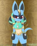  absurd_res animal_humanoid blue_body canid canid_humanoid canine canine_humanoid conditional_dnp female hi_res humanoid lucario mammal mammal_humanoid nintendo pok&eacute;mon pok&eacute;mon_(species) red_eyes ruins_style_lucario sattytsukumo video_games 
