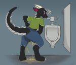  accident anthro bathroom blush bodily_fluids dragon drunk falund feces genital_fluids katlin male pants_pooping pants_wetting peeing public_restroom puddle restroom_stall scalie scat soiling solo substance_intoxication urine wetting 