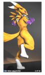  absurd_res anthro bandai_namco digimon digimon_(species) female hi_res jogging nocturnalfuzz renamon 