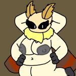  anthro arthropod breasts female insect lepidopteran looking_at_viewer lyncario moth nude overweight overweight_female solo 