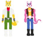  absurd_res anthro canid canine darkbolt domestic_cat duo felid feline felis female fox fox_mccloud hi_res katt_monroe male mammal nintendo star_fox video_games 