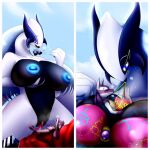  absurd_res anthro areola aurin_heartfil avian big_breasts bird bludraconoid blue_areola blue_nipples breasts calypso_(bludraconoid) canid canine duo female genitals hi_res huge_breasts larger_female legendary_pok&eacute;mon lucario lugia male male/female mammal nintendo nipples pink_pussy pok&eacute;mon pok&eacute;mon_(species) pussy size_difference smaller_male video_games 