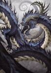  2022 ambiguous_gender asian_mythology digital_media_(artwork) dragon east_asian_mythology eastern_dragon feral hi_res kanizo mythology scales solo teeth yellow_eyes 