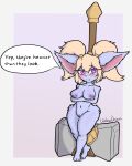  4:5 absurd_res blush breasts english_text female genitals hammer hi_res league_of_legends poppy_(lol) pussy riot_games short_stack solo text thick_thighs tools umbradraws video_games yordle 