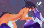  abdominal_bulge anthro bodily_fluids deep deep_kiss deep_penetration duo extreme_french_kiss female french_kissing hi_res kellsmiley kelly kelly_smiley kisses kissing male male/female neck_bulge penetration saliva sergal stomach_penetration tongue 