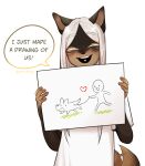  absurd_res anthro brown_body brown_fur canid canine canis domestic_dog drawing fur hair hi_res holding_object male mammal sage_kuwa sanche sketch smile smiling_at_viewer solo tail_motion tailwag white_hair 